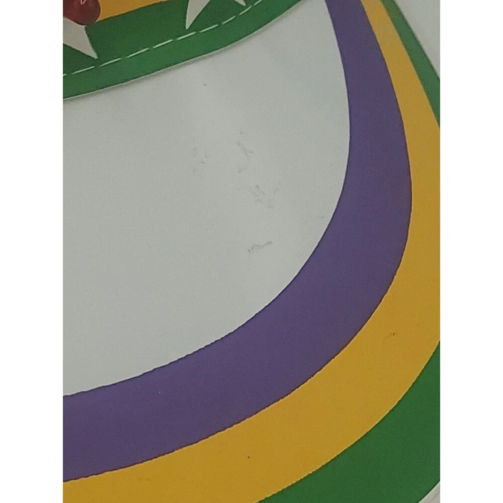 Vtg Lighted Colorful Sun Visor New Orleans Mardi Gras Retro Hat Rainbow Headband